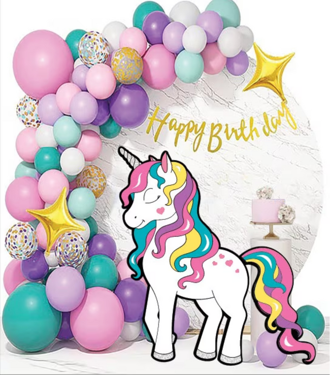 44 Large Unicorn -Party Decoration - Unicorn Birthday Party, Pastel U –  Hashtag Cutouts